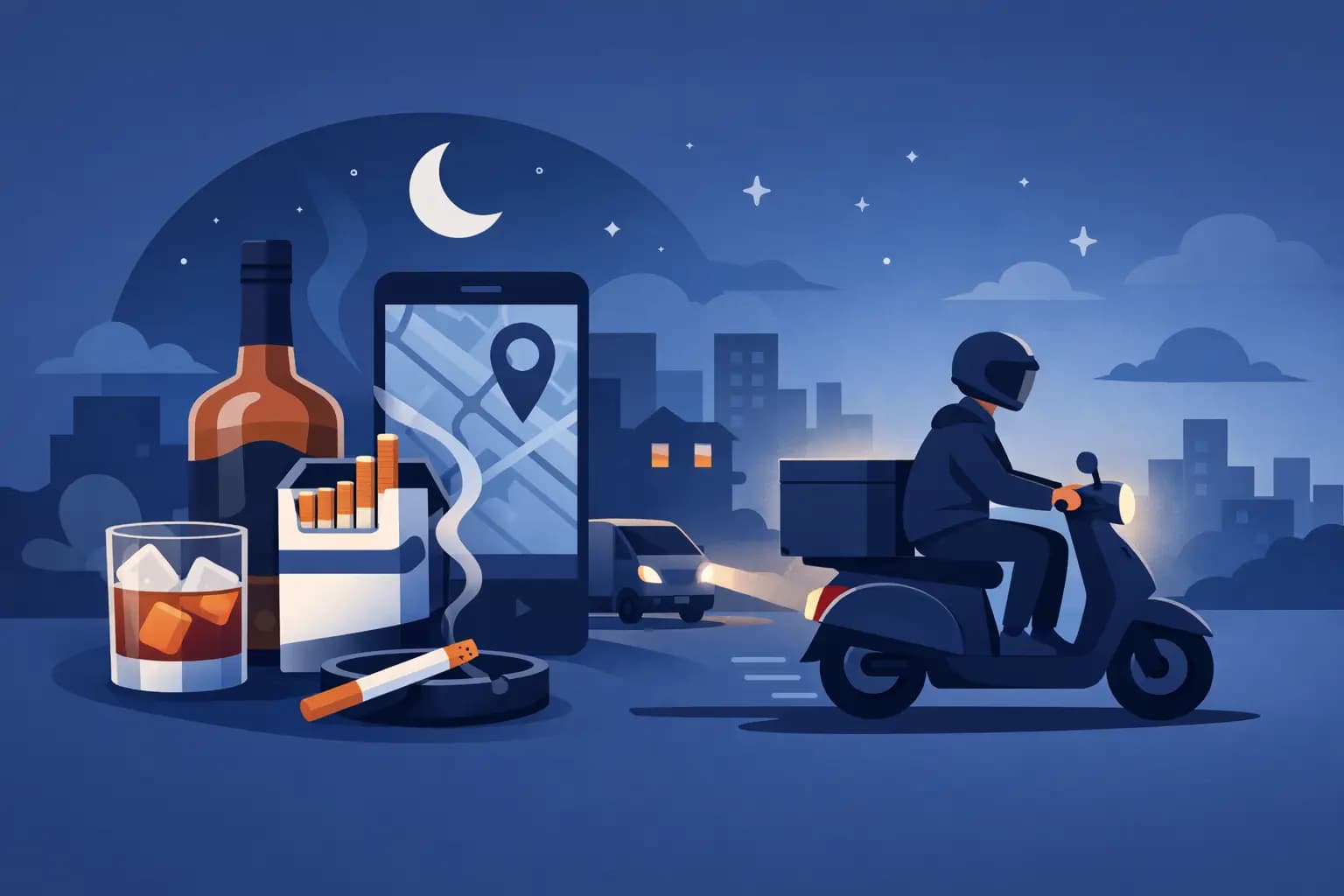 Cigarettes and Alcohol Delivery After Hours