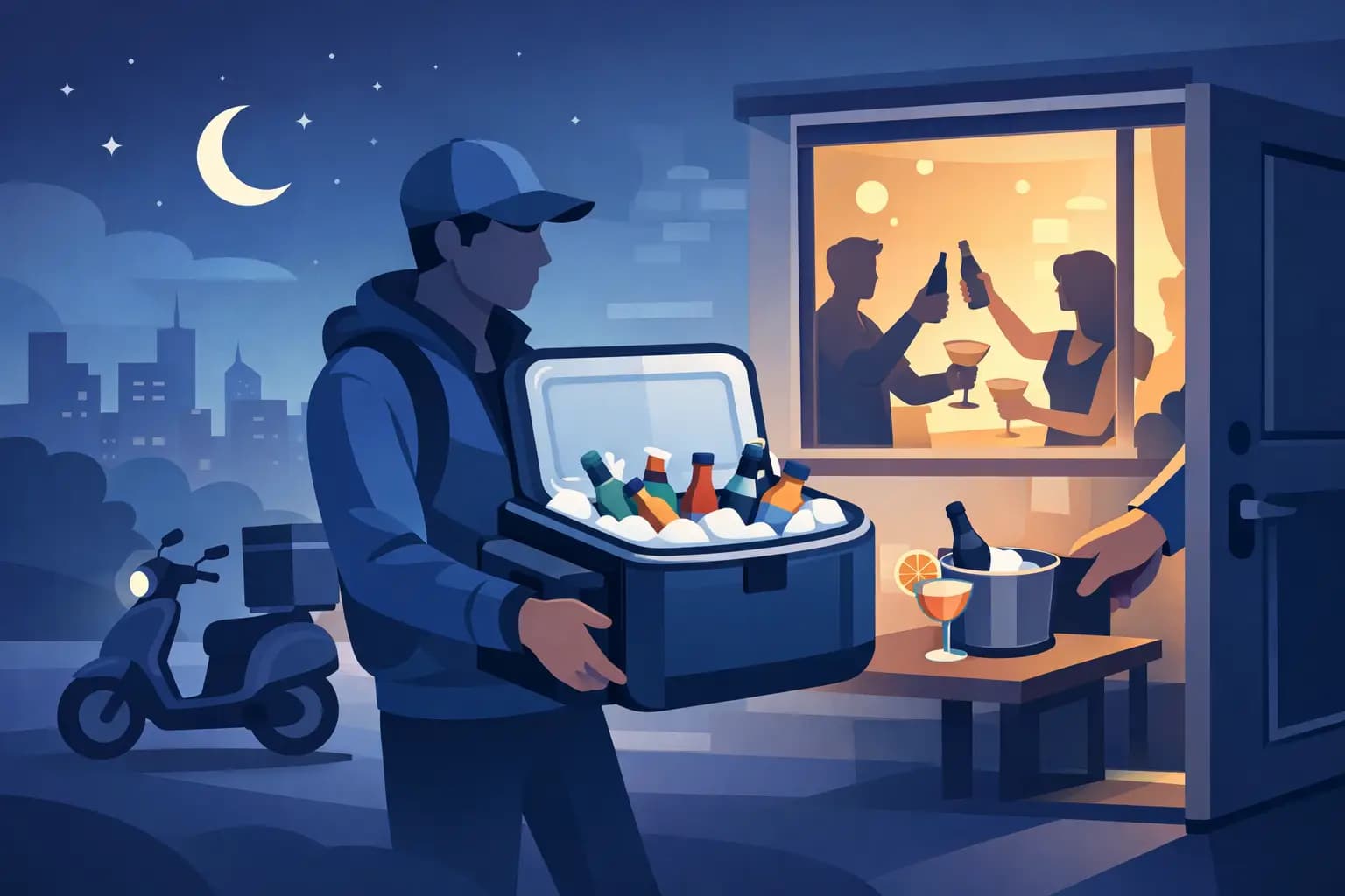 Cooler Drinks Delivery for Late-Night Plans